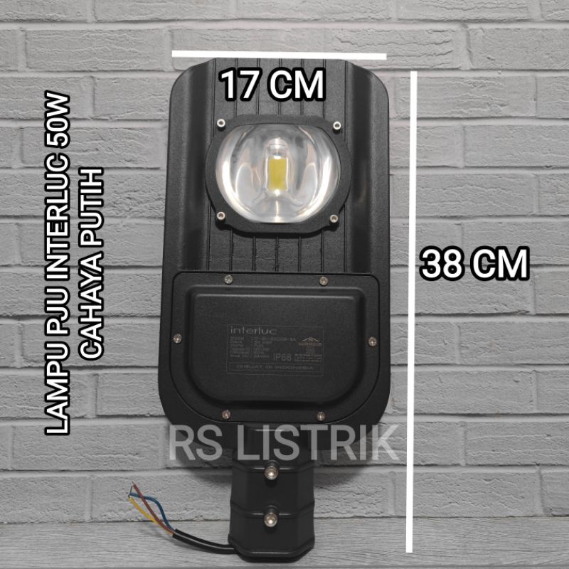 INTERLUC LAMPU LED PJU STREET LIGHT 50W 50 WATT CAHAYA PUTIH SNI GARANSI 1 TAHUN