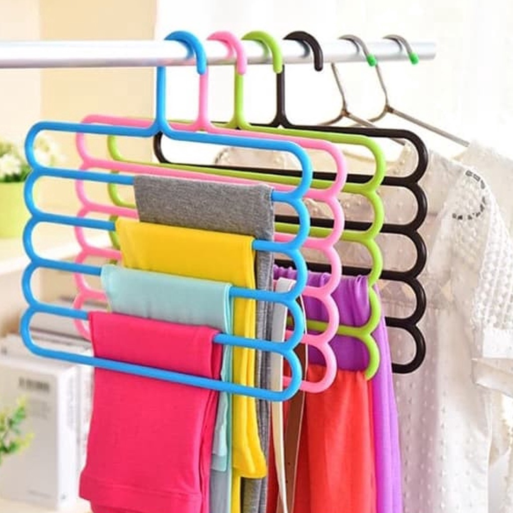 BRGUNIK Gantungan Hanger Susun 5 Laundry Gantungan Multifungsi Scarf R062