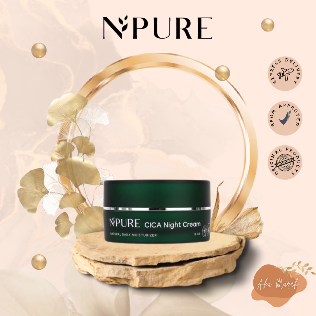 ✨ AKU MURAH ✨NPURE Night Cream Centella Asiatica (Cica Series) / Cream Malam