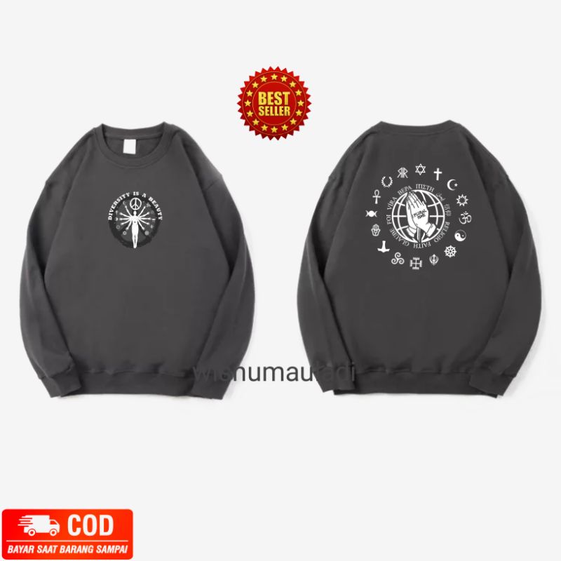 Sweater pluralisme / sweater pria wanita / sweater toleransi / Sweatshirt keren / Crewneck sweater p