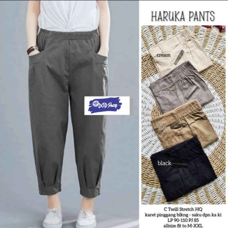Haruka pants/katun twill/Korean style/celana modis
