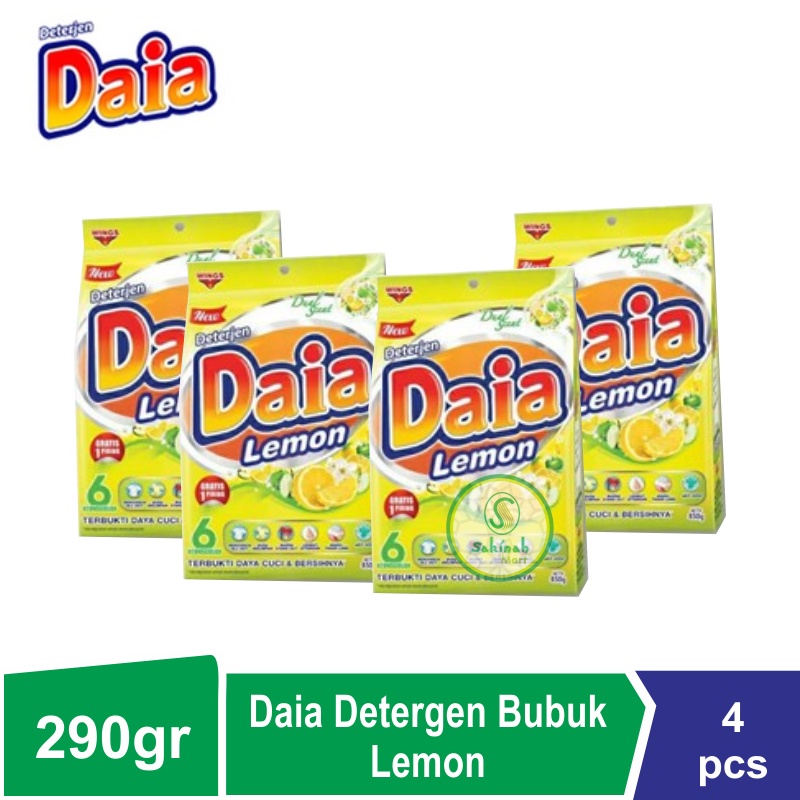 Daia Detergent Lemon 290gr (4pcs)