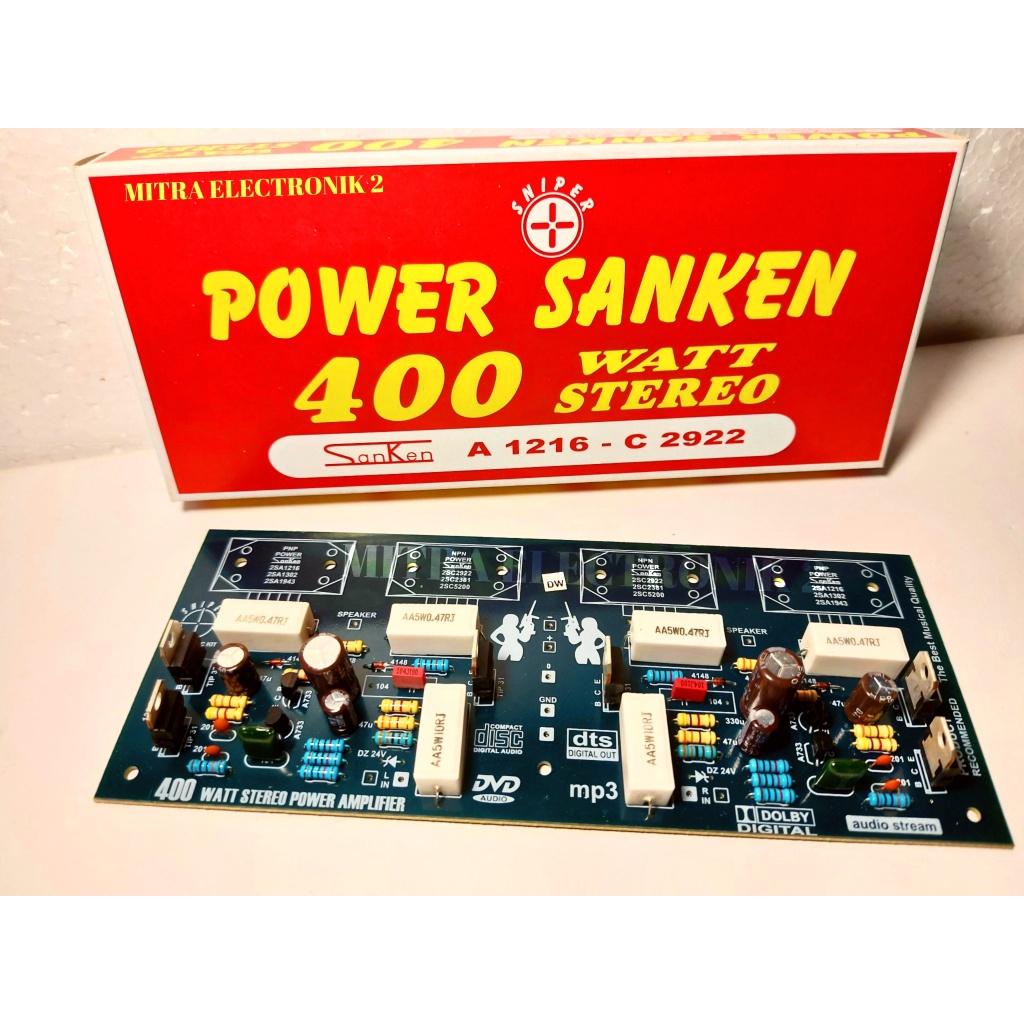 Sniper Kit Driver Power Amplifier 400 Watt Stereo Mono