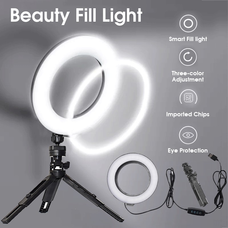 Lampu Rias Paket Tripod Mini Ball Head Livestreamer Live Untuk Foto Studio / Kamera Selfie 16CM