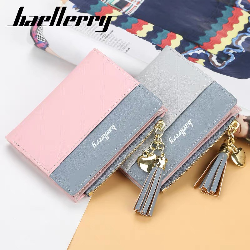 BAELLERRY Original Dompet Koin Dompet Lipat Wanita Dompet Import Cewek