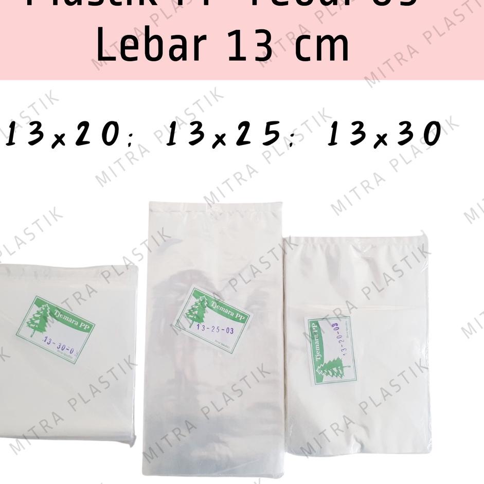 

[KODE PRODUK PRNLU4859] Plastik PP Lebar 13 Tebal 03 13x20 13x25 13x30 Kantong Plastik Bening Transparan