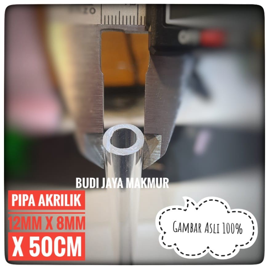 Pipa Akrilik 12mm x 8mm x 50cm