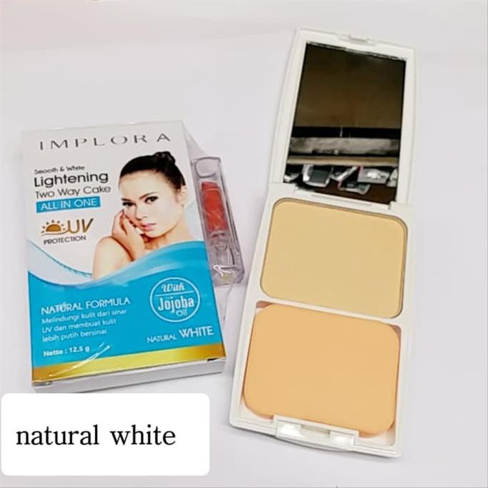 IMPLORA LIGHTENING TWO WAY CAKE / TWC IMPLORA GIRLSNEED77 BPOM Bedak Wajah Makeup-5