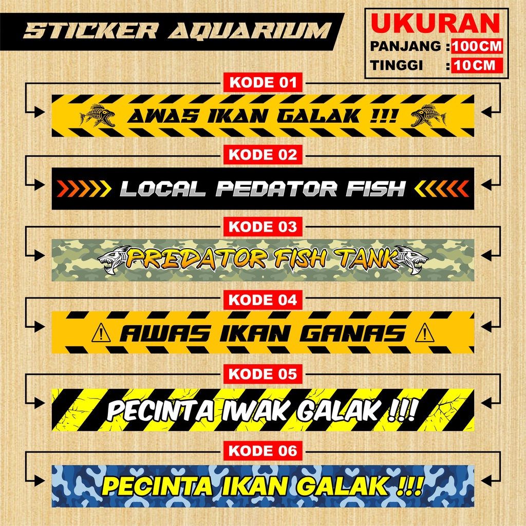 Stiker Aquarium Sticker Kaca Aquarium Anti air