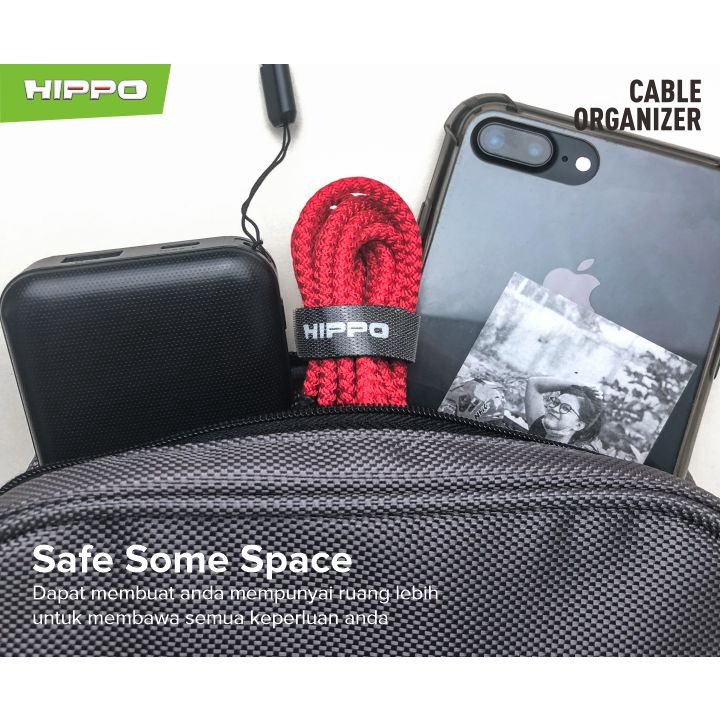 Hippo Velcro HV-02 Cable Organizer Perekat Klip Kabel - 13cm