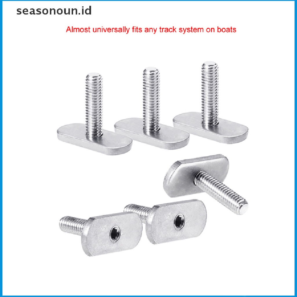 【seasonoun】 Threads Kayak Rail/Track M5/M6 Screws Nuts T Slot Bolt Replacement  Gear Bolt .