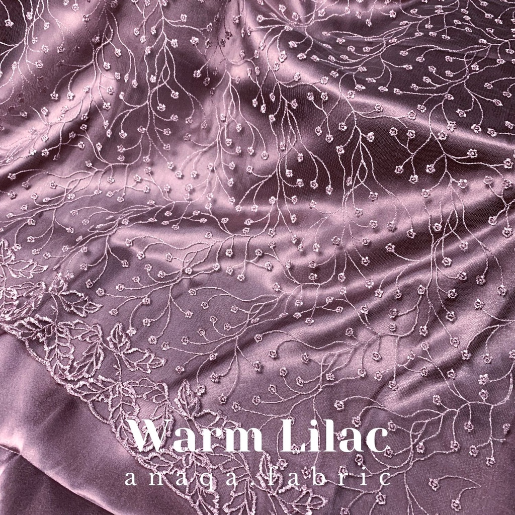 ½ meter Kain Brukat Premium Akar Tepi Daun / Ivy Motif Brokat Tile Prancis (Bahan Modern Kebaya, Hijab, Seragam, Bridesmaid)