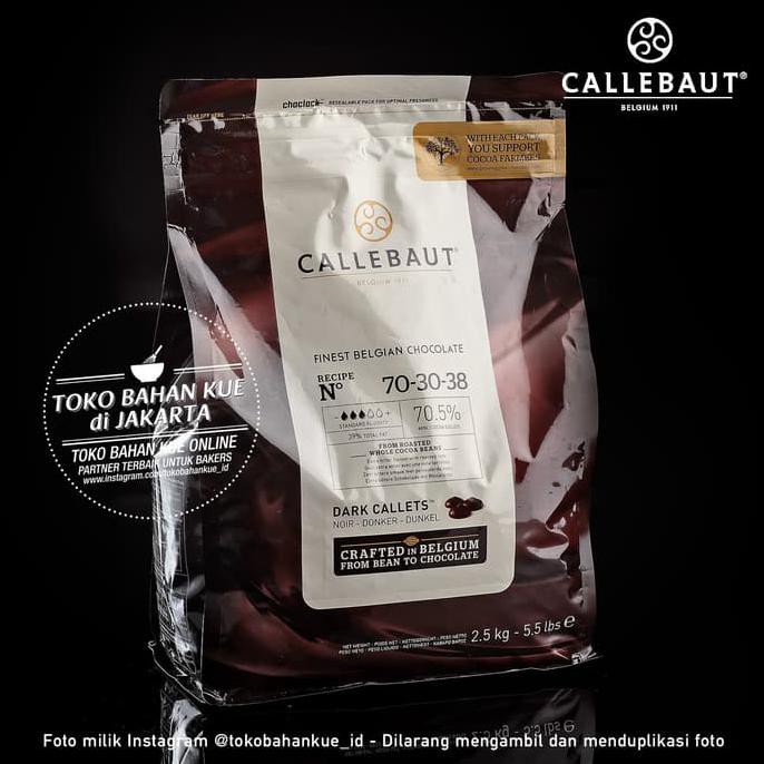 

(COD) Dark Chocolate Couverture NOIR Callebaut Callets Pahit 70,5% 2,5kg