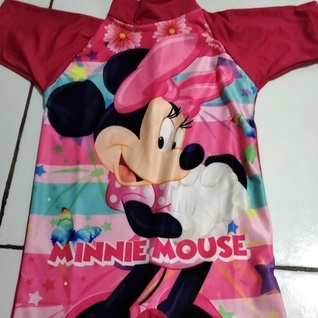 Mickey Miki Minnie Mouse Baju Renang Anak Perempuan Cewe Cewek 1 2 3 4 Tahun