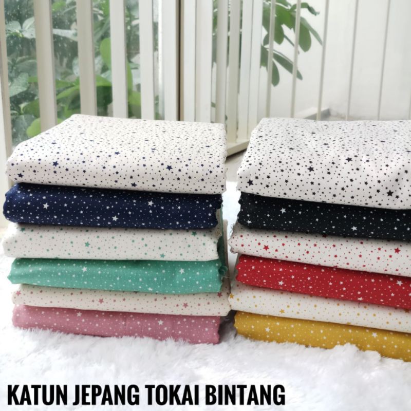  Kain  Meteran  Katun Jepang Tokai Bintang 0 5M Shopee 