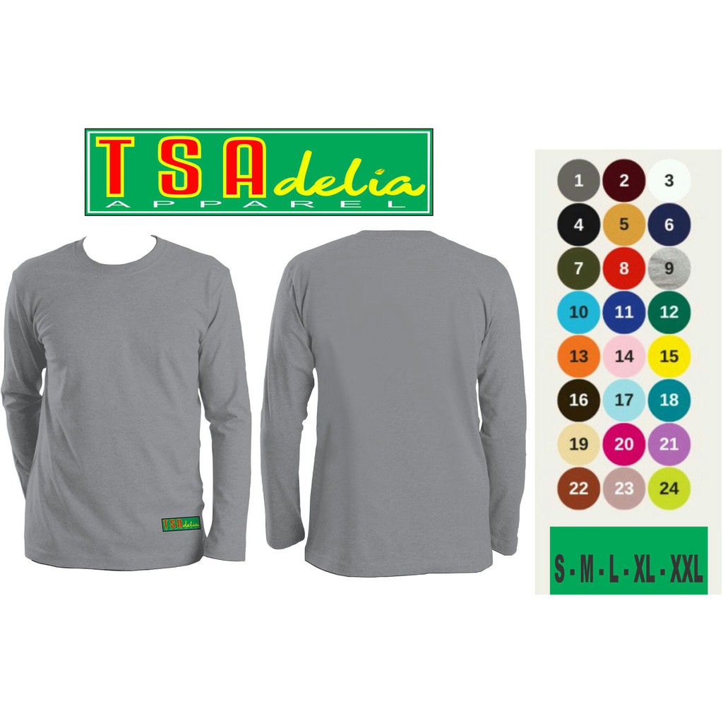 Kaos Pria Lengan Panjang Kain cotton Yang Adem