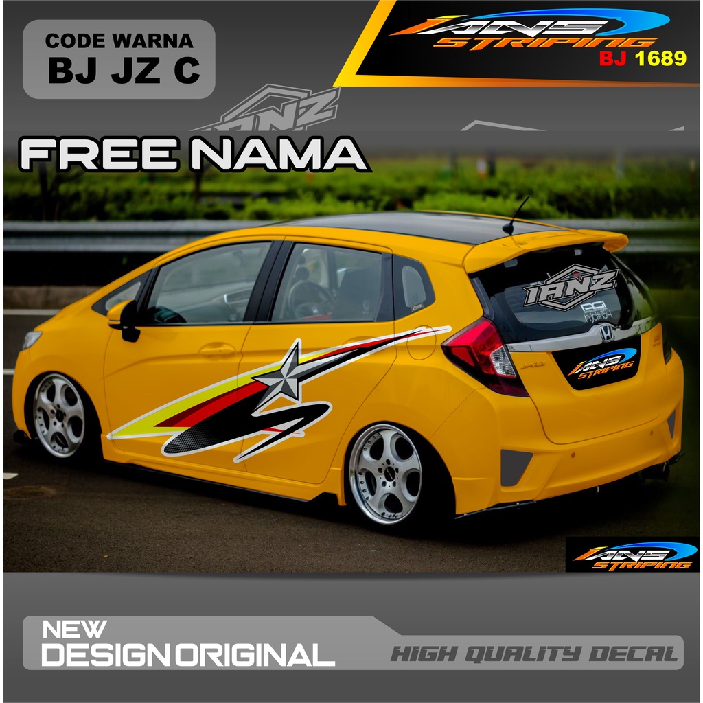 VARIASI STIKER MOBIL HONDA JAZZ / DECAL STICKER MOBIL / STIKER MOBIL / STIKER MOBIL BRIO, HONDA JAZZ, AGYA, AYLA