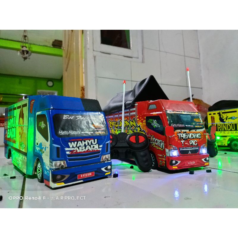KZ22 miniatur truck oleng trending topic remote control-RC Full lampu