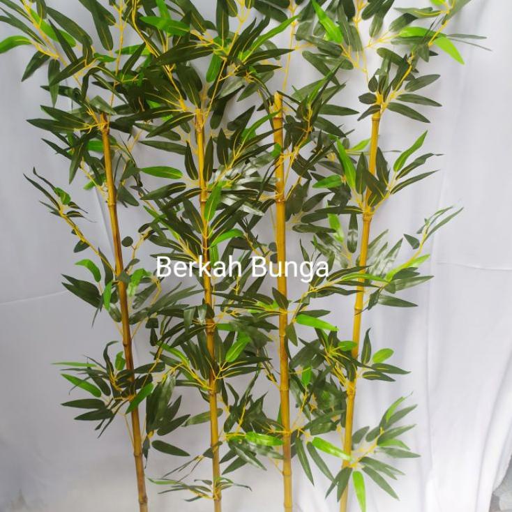 Serbu Grosir Batang Bambu Artificial 100cm/pohon plastik/ pohon bambu/ bambu partisi/ pohon partisi/