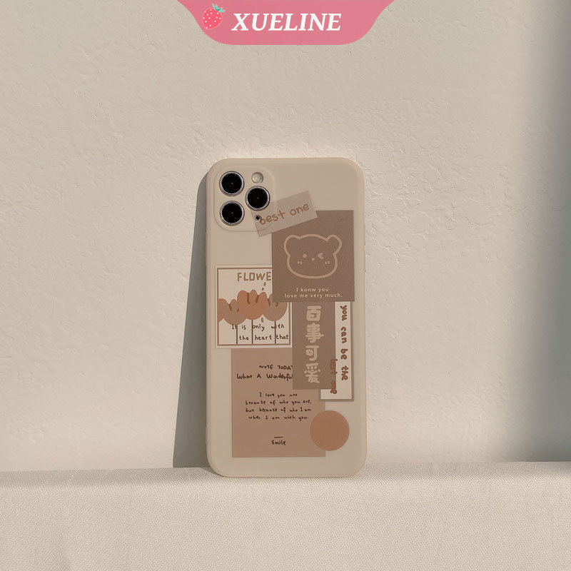 Soft Case Silikon Tpu Motif Label Kartun Untuk Iphone 7 8 Plus 7 8 Se X Xs Xr Max 11 12 Pro Max Xueling