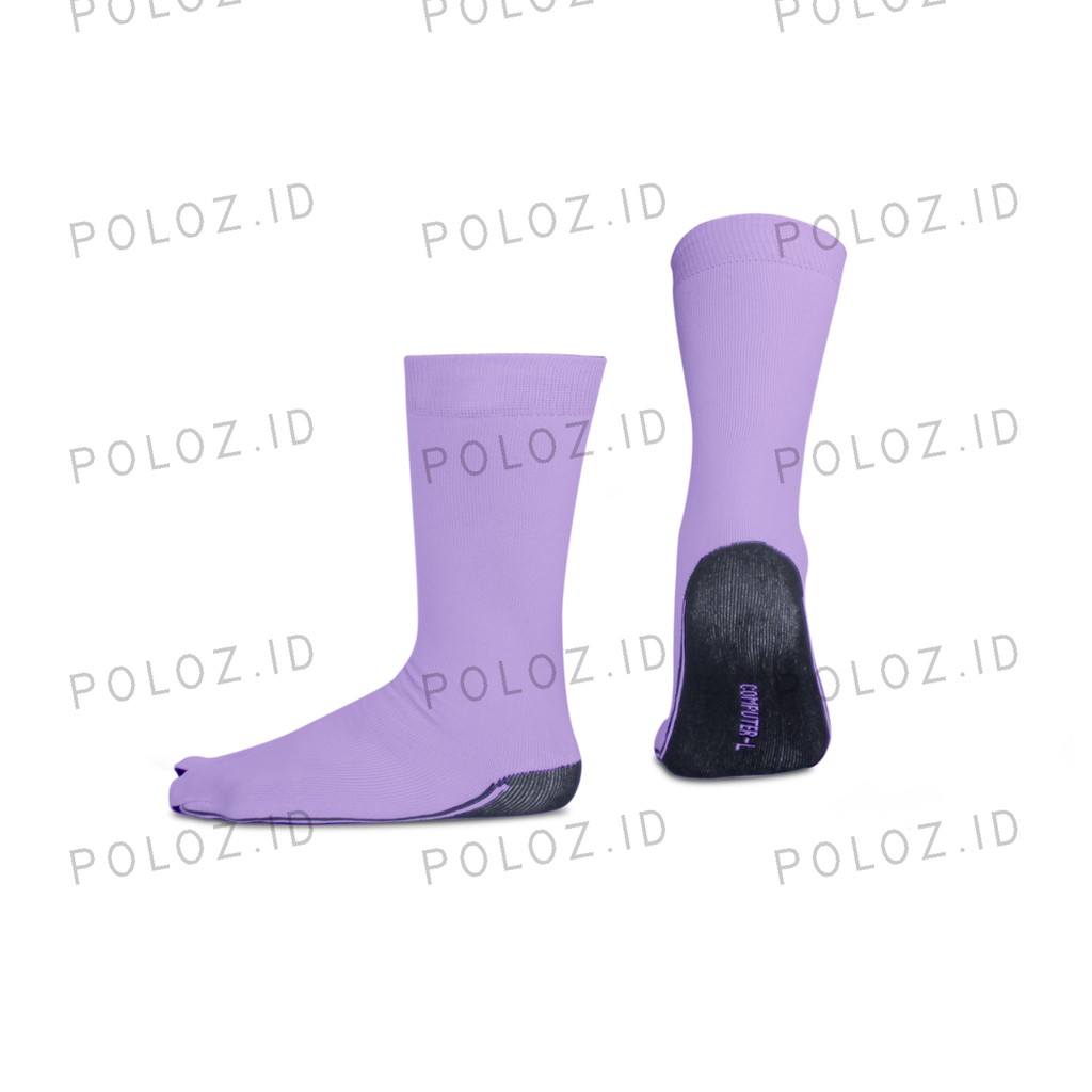 KAOS KAKI JEMPOL MUSLIMAH TELAPAK HITAM KAOS KAKI JEMPOL PANJANG KAOS KAKI PANJANG CEWE-UNGU