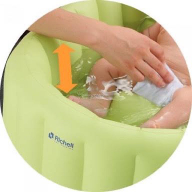 Richell soft baby bath L - bak mandi bayi tiup | bathtub bayi