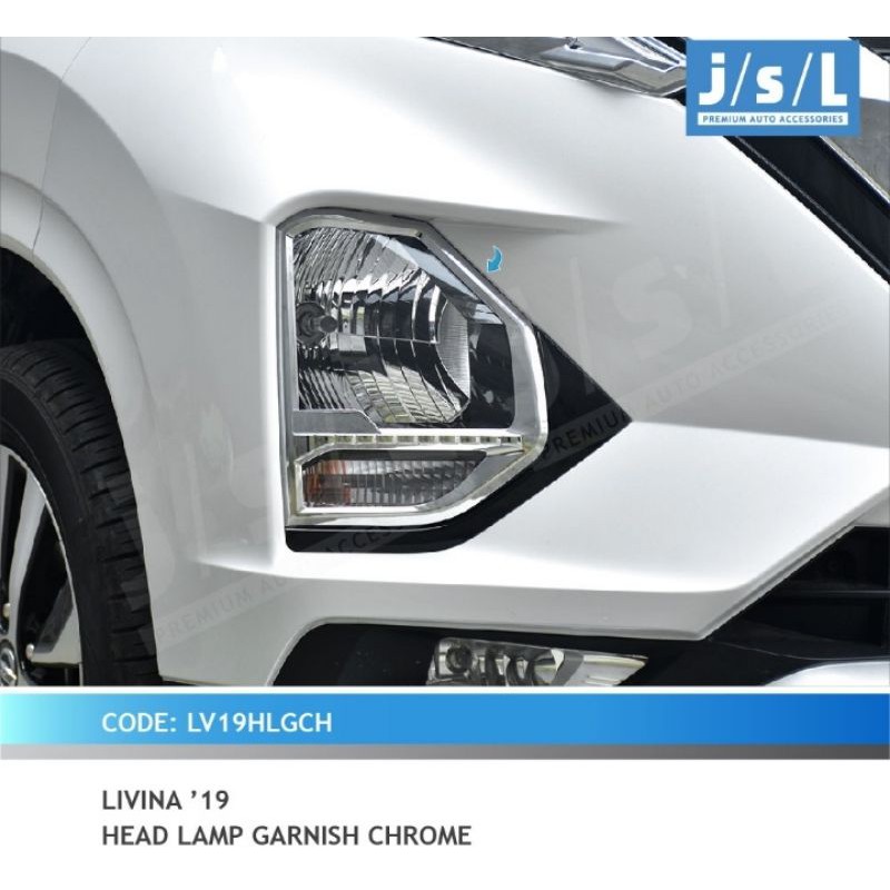 Garnis Lampu Depan All New Livina 2019 Chrome