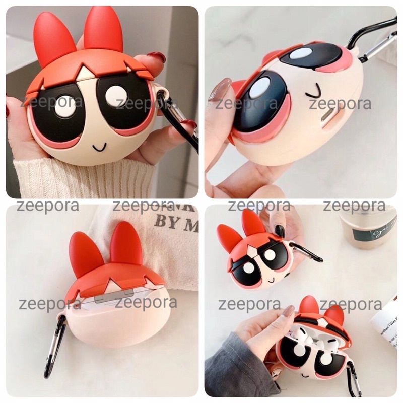 case airpods maleficent jack sparrow blossom power puff disney black witch angelina jolie karakter lucu unik casing airpod