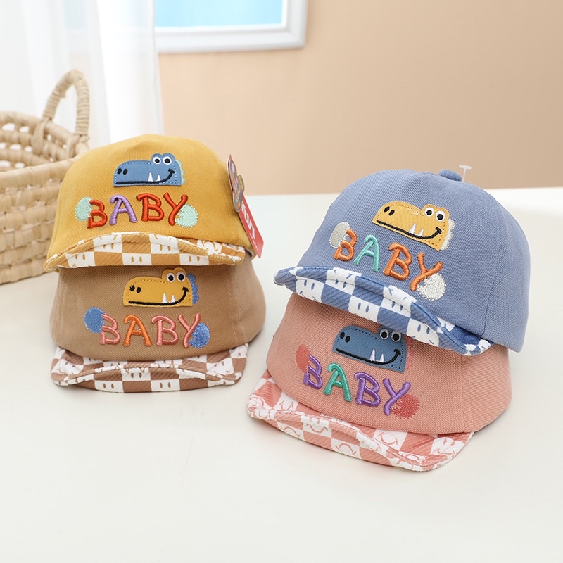 Topi Anak Bayi Balita Import Lembut Model Baby Smiley Croc dan Roar Samping