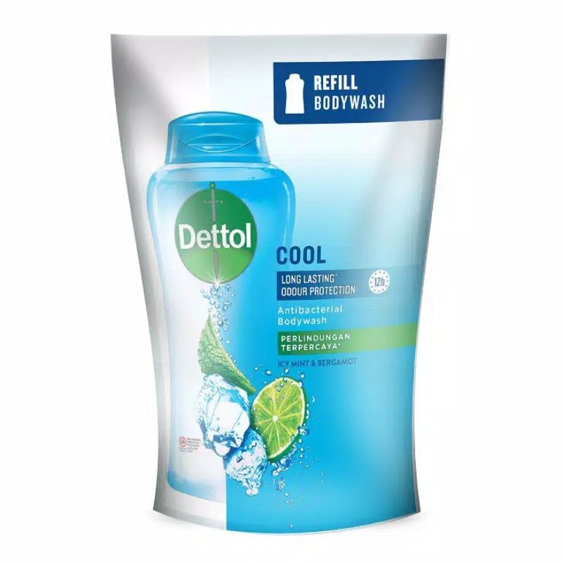 Dettol Sabun Mandi Cair Anti Bakteri 410 ml Cool 410gr Refill 410ml