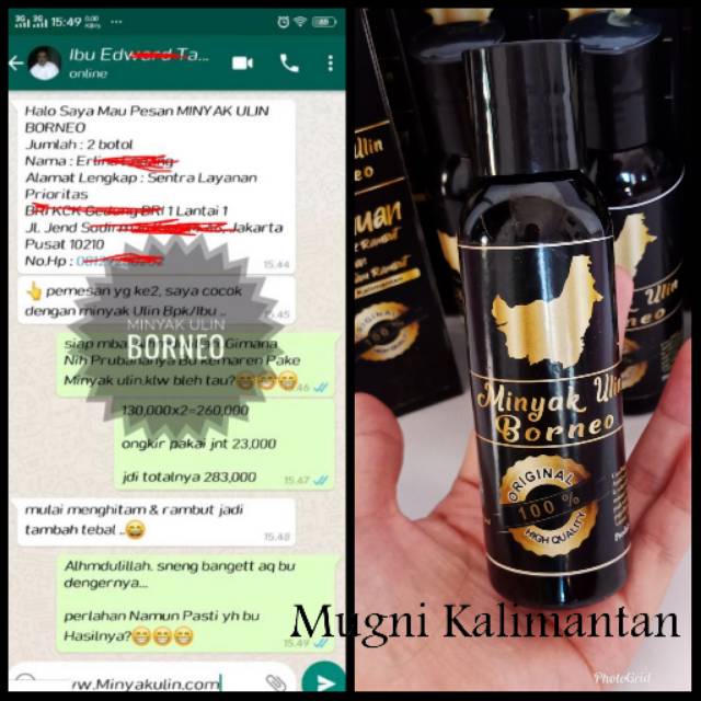 Sari Ulin minyak anti uban menghitamkan uban dengan biji ulin asli