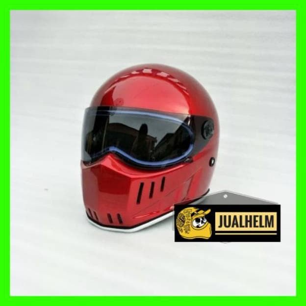 HELM CUSTOM CLASSIC SIMPSON BANDIT CRYSTAL WITH FLAT VISOR