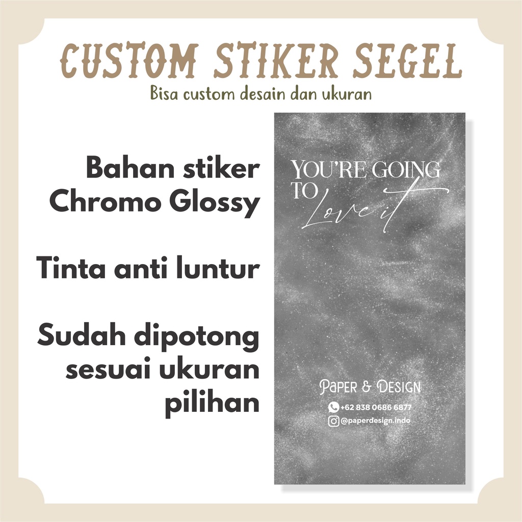 Cetak Stiker Segel Kotak Persegi Panjang – Label Produk, Barang, Souvenir & Kemasan Custom