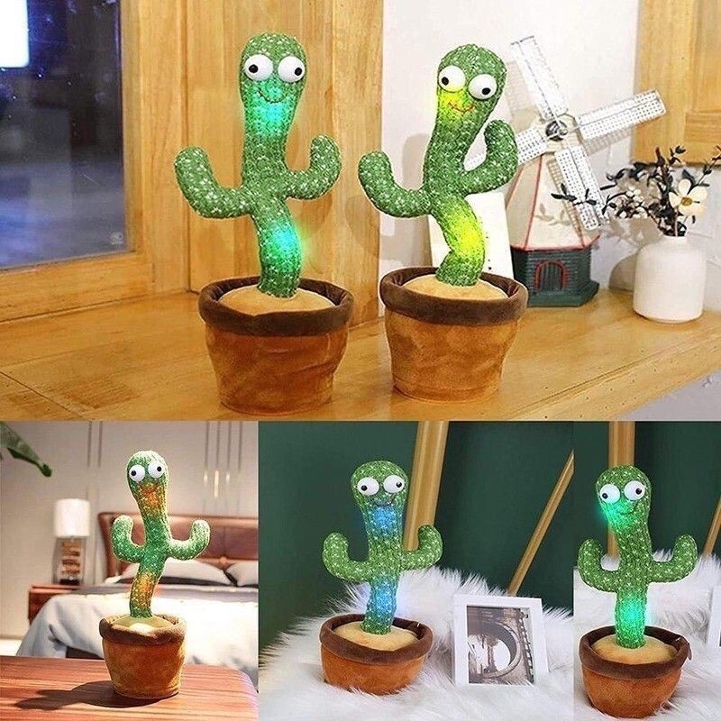 Cactus Toy Boneka Pintar Kaktus Joget Bisa Ngomong Rekam Bicara Menari Mainan Boneka Joget Elektrik