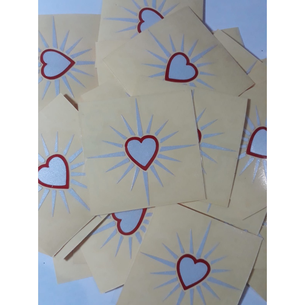 

Stiker psht cutting stiker logo hati bersinar 5 cm