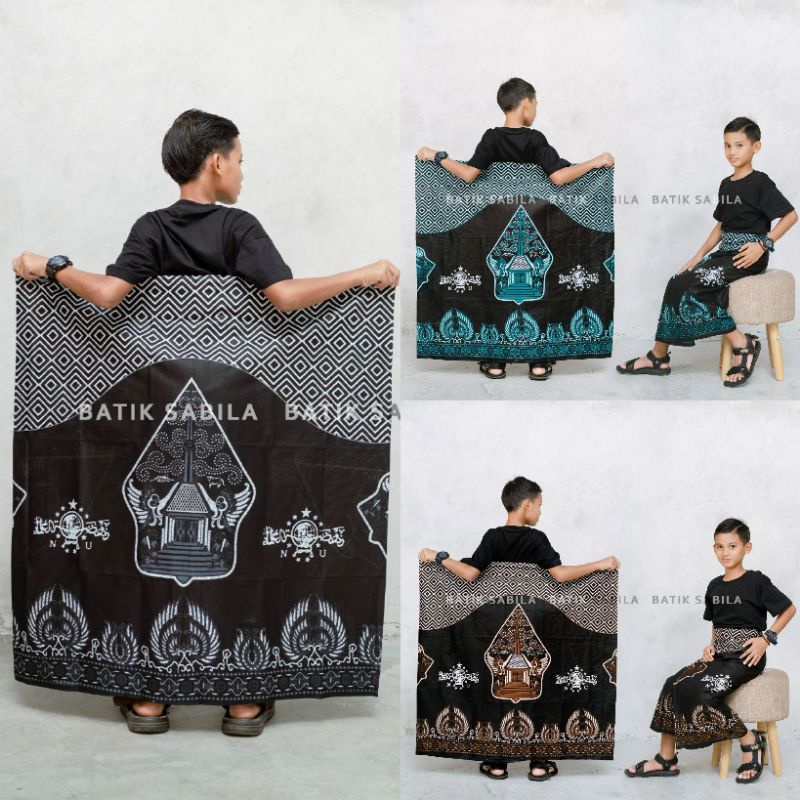 Sarung Batik Anak Motif Gunungan NU Sarung Anak Santri Sarung Katun Tebal dan Halus