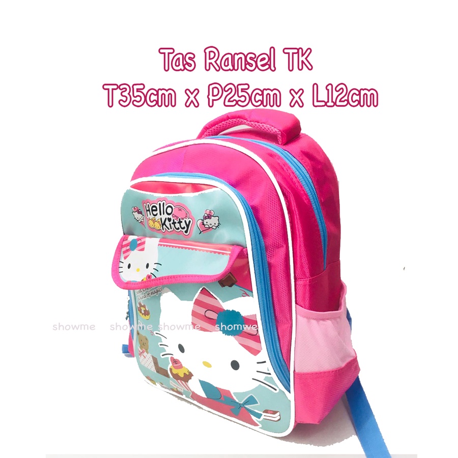 Showme Tas Ransel Anak Sekolah TK  PLAYGROU 14INCI / T35cm x P25cm xL12cm / HELLO KITTY