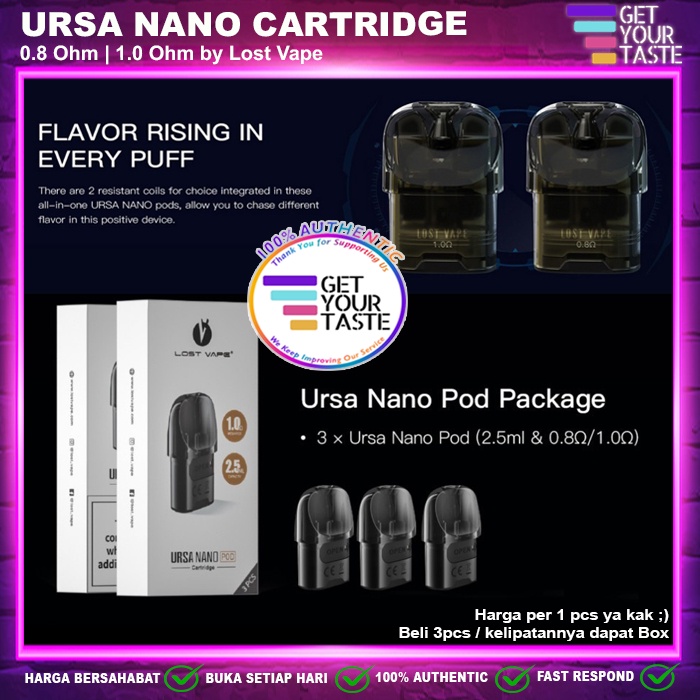 cartridge ursa nano pod authentic catridge by lost vape