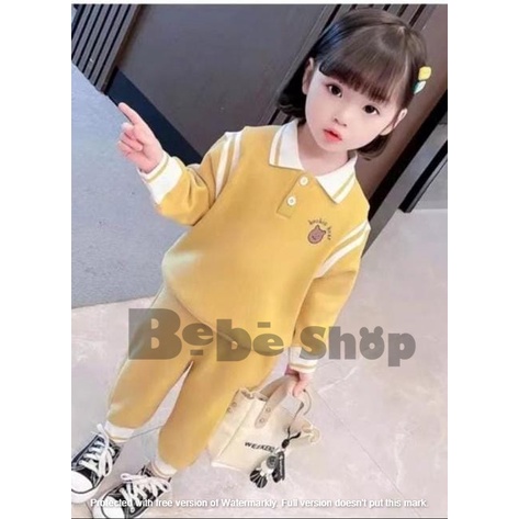 Setelan anak  laki-laki  hoodie anak cewek cowok paling lucu ala korea usia 1 sampai 6 tahun bahan bebytery