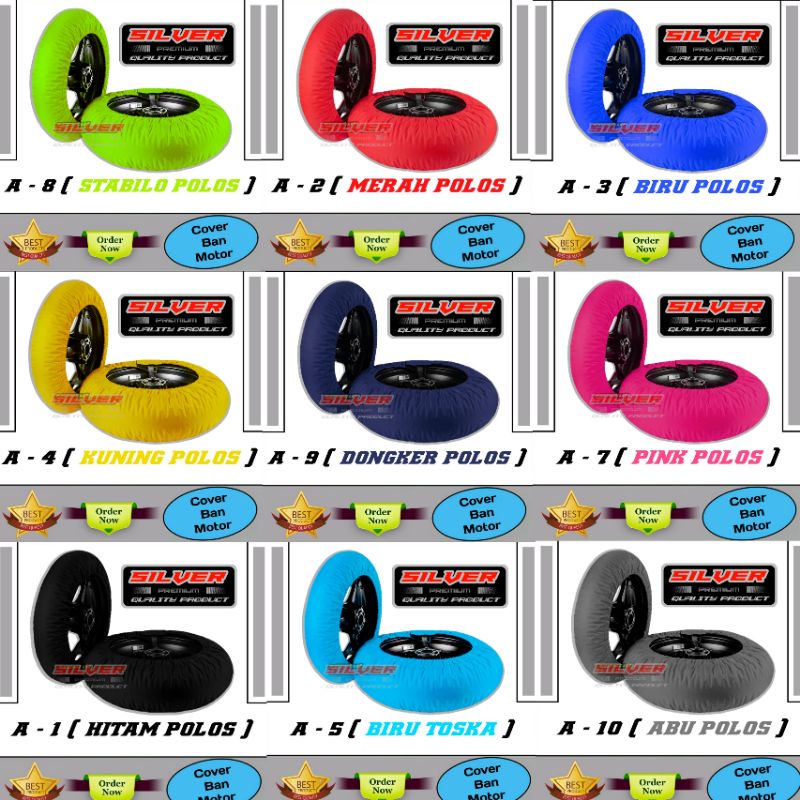 Sarung ban motor / cover ban motor / pelindung ban motor matic / bebek / sport / supermoto / trail d