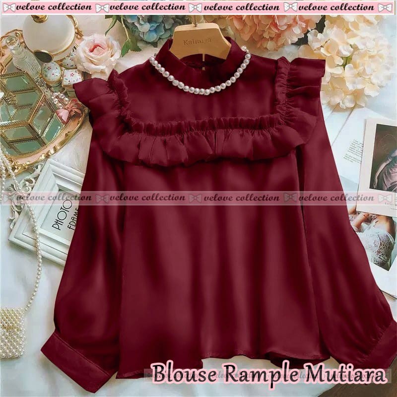 A10 blouse rample mutiara matt woof crepe ld102cm pj 58cm