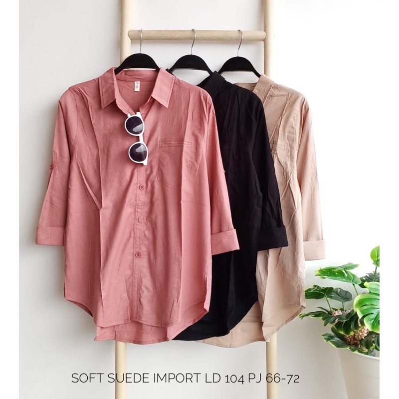 Kemeja Suede Soft Import