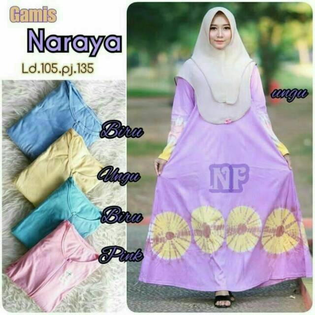 Gamis batik naraya | KAOS COTTON PREMUIM 30S | RESLETING BUSUI