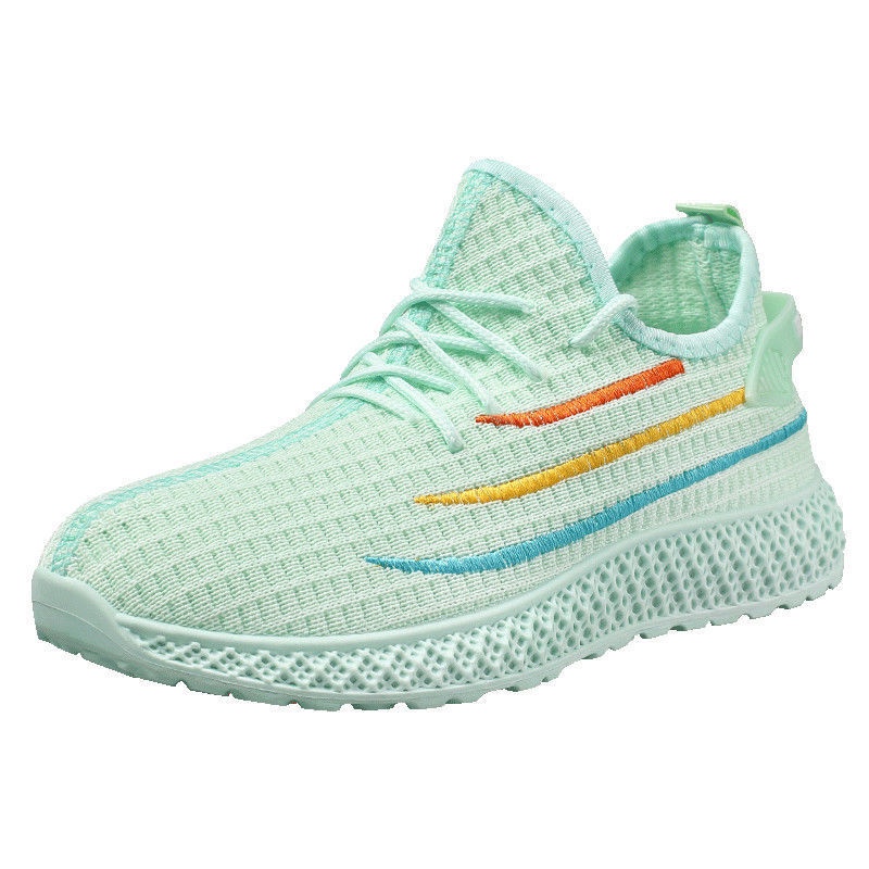 SHOEGALLERY 20X LV0042 Sepatu sneakers wanita dengan motif garis 3 import