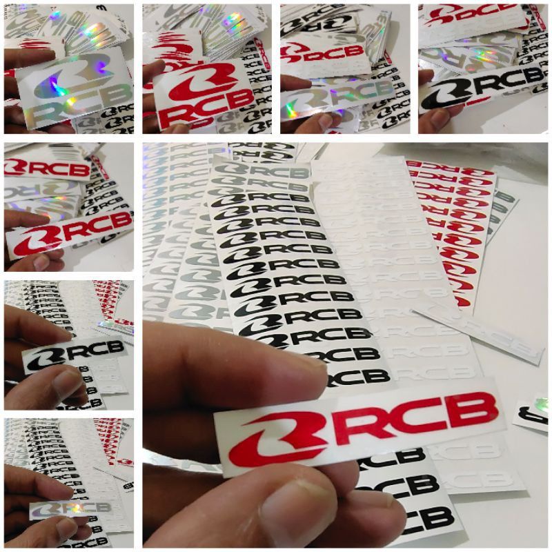 STIKER CUTTING MOTOR HELM MOBIL RCB KEREN