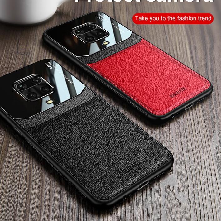 ㅆ Case Kulit Glass Premium Xiaomi Redmi Note 9 / Redmi Note 9 Pro マ