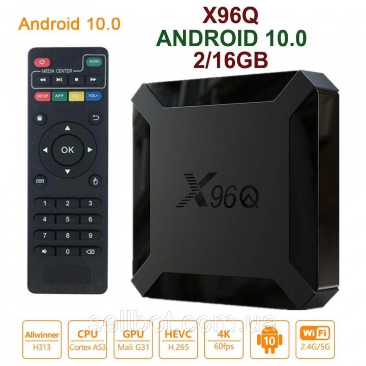 X96Q - Android 10.0 Smart TV Box 4K Display - RAM 2GB ROM 16GB