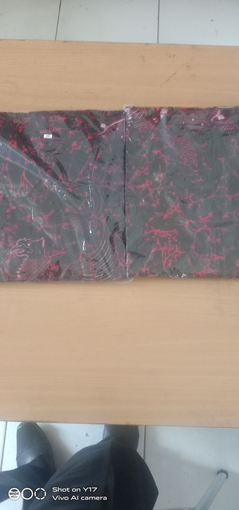 Baju Kemeja Batik Lengan Pendek Garuda Slimfit Jumbo Anak Muda Pria Kekinian Terbaru Keren