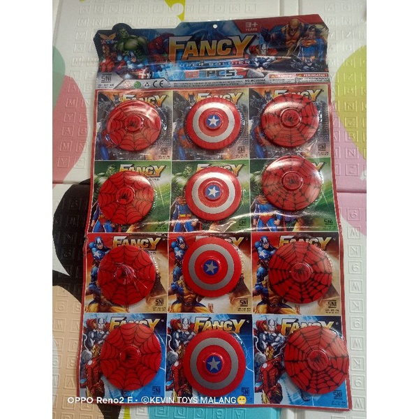 kevintoys MD 3433 MAINAN HAND SPINNER FANCY BENTUK TAMENG SUPERHERO / MAINAN SPINER LINGKARAN SUPER HERO