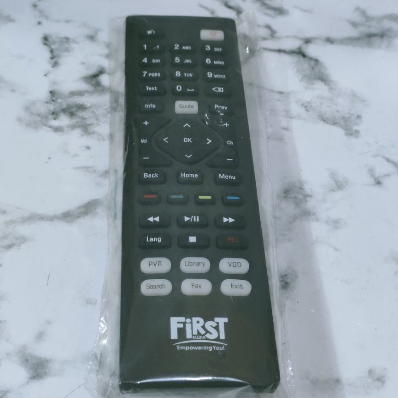 REMOTE REMOT TV KABEL FIRST MEDIA ORIGINAL ASLI HITAM